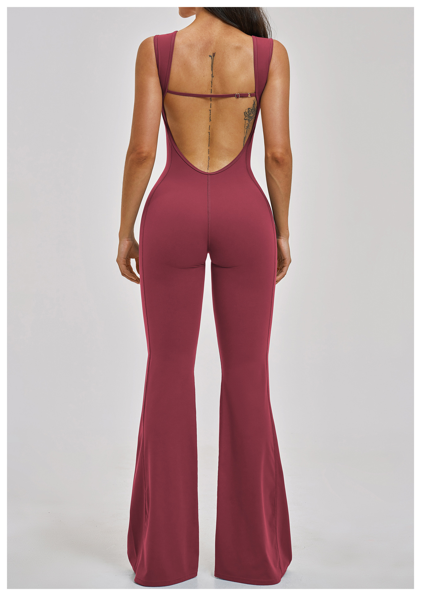 Fitness and Yoga wear  Body Suite with Back Strips