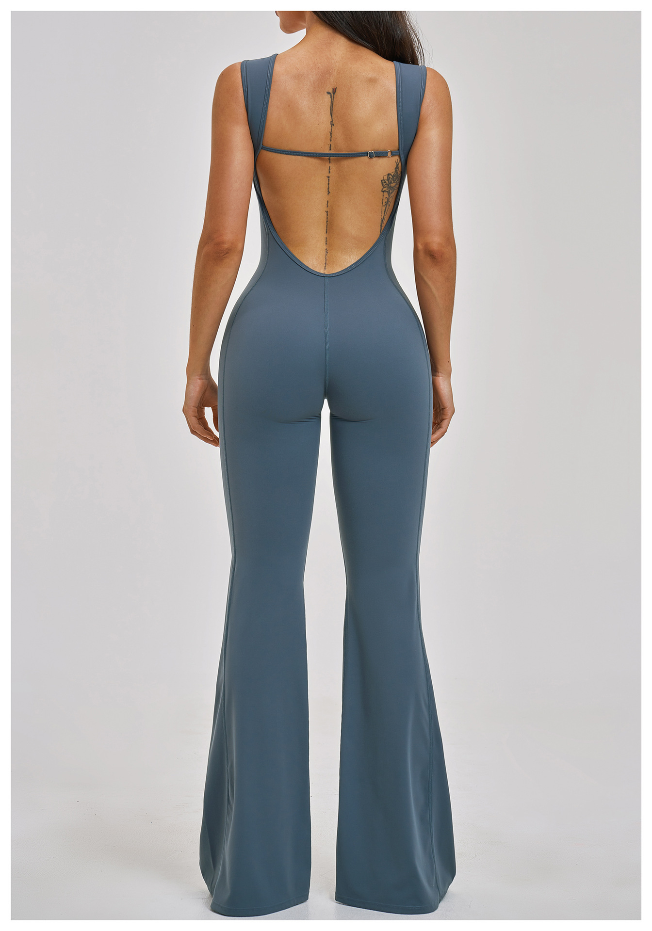 Fitness and Yoga wear  Body Suite with Back Strips